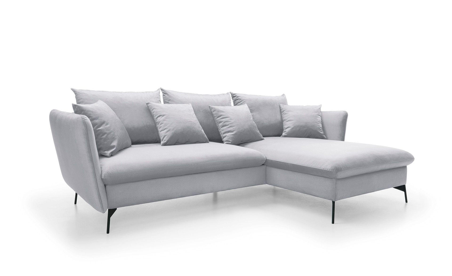 Thumbnail - Masseno Ecksofa, Grau, Holz, 4-Sitzer, L-Form,L-Form, 258x167 cm, Wohnzimmer, Sofas & Couches, Wohnlandschaften, Ecksofa...