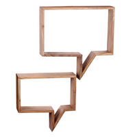 2ER-SET Wandregale ANDERS Holzregal - Akaziefarben, Holz (50/49/13cm) - tinkaro