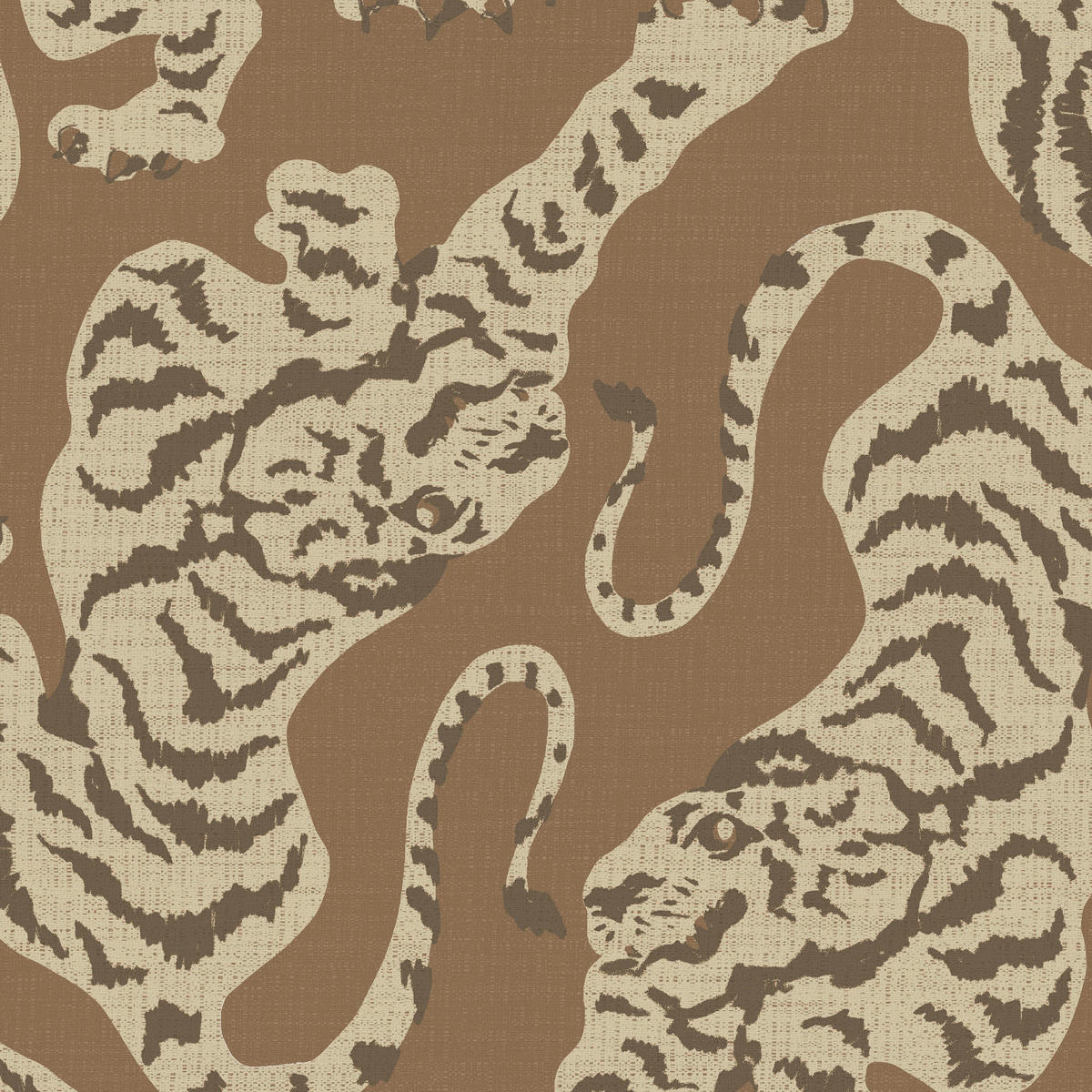 VLIESTAPETE - Der urbane tiger 1000x53cm - Braun, Papier/Kunststoff (53/1000cm) - Superfresco Easy