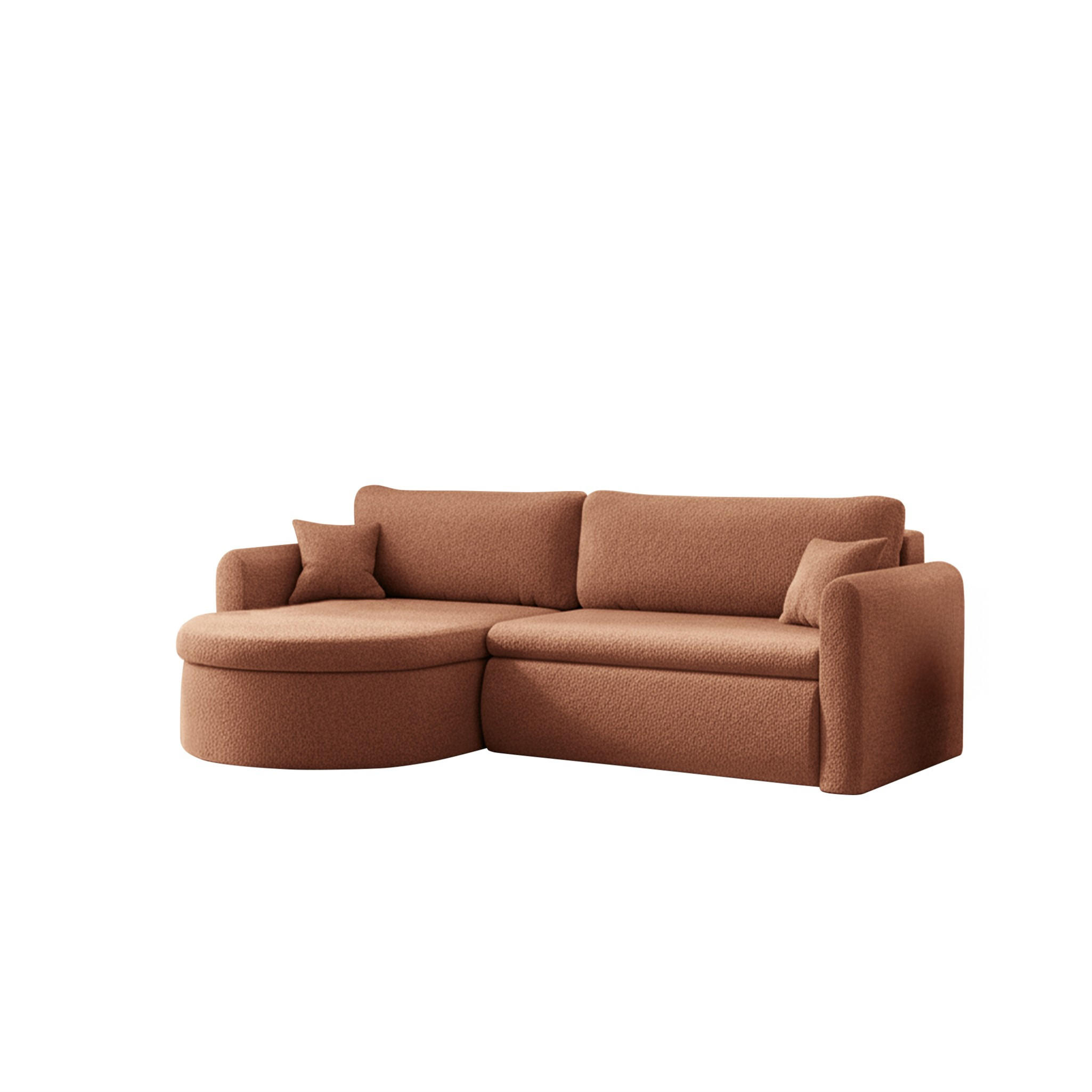 ECKSOFA Feliz In Quelle - Braun, Holzwerkstoff/Textil (160/250cm) - Fun Möbel