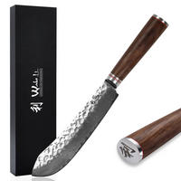 BLOCKMESSER 20 cm - Nussbaumfarben, Holz/Metall (34cm) - Wakoli