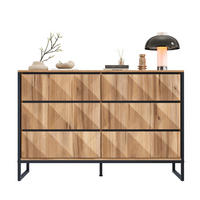 SIDEBOARD Schwarz Holzoptik Metallbeine erhöhte Türen - Multicolor, Holzwerkstoff (40/80/120cm) - FLIEKS