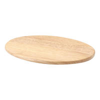 SCHNEIDEBRETT Oval, Gummibaumholz, 30 x 20 cm - Braun, Holz (20/30cm) - Continenta