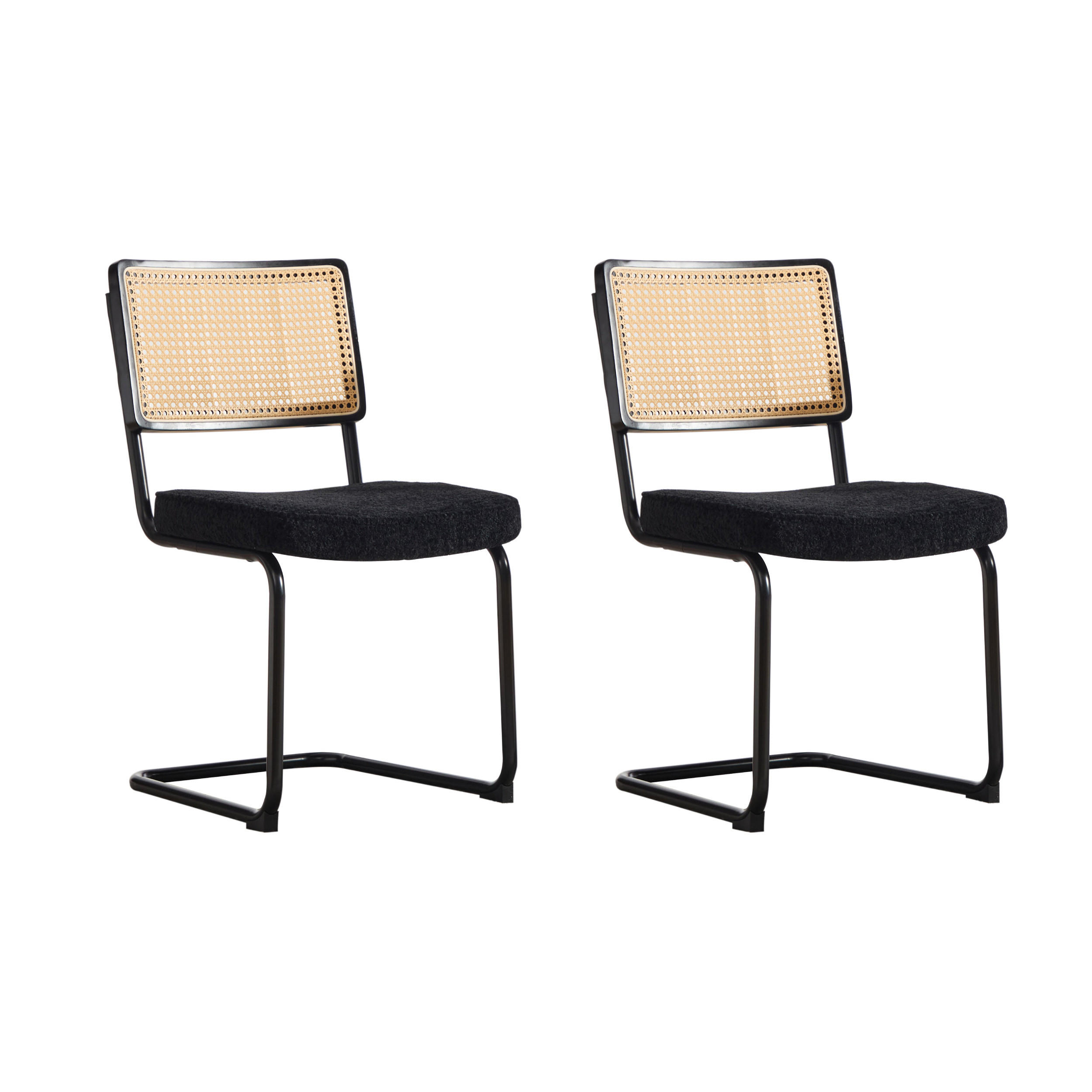 ComfortXL Schwingstuhl Schwarz 58x86x46 cm