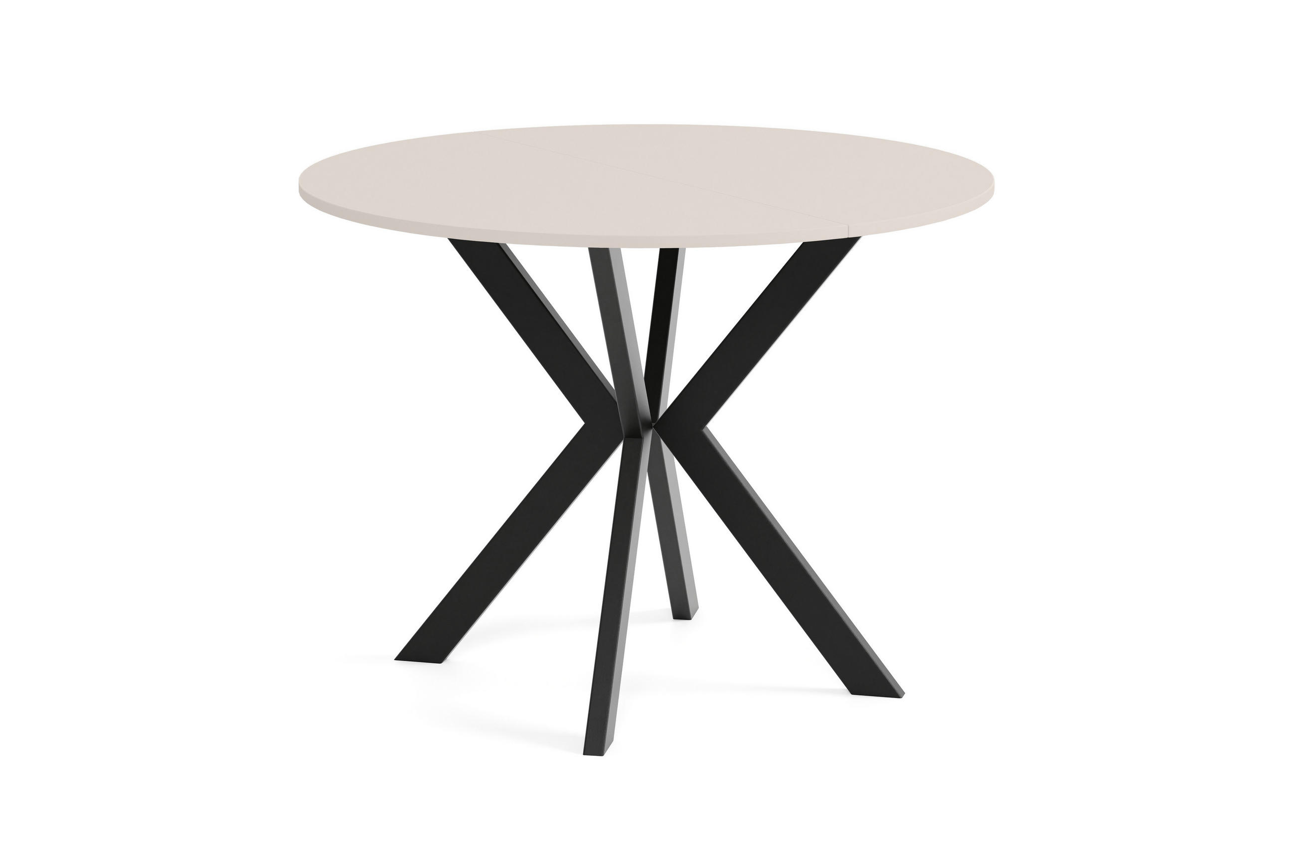 Meblini Esstisch Kaschmir, Schwarz 100x76x100 cm