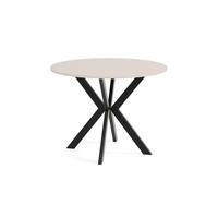 ESSTISCH EVO - Kaschmir/Schwarz, Holzwerkstoff/Metall (90/90/76cm) - Meblini