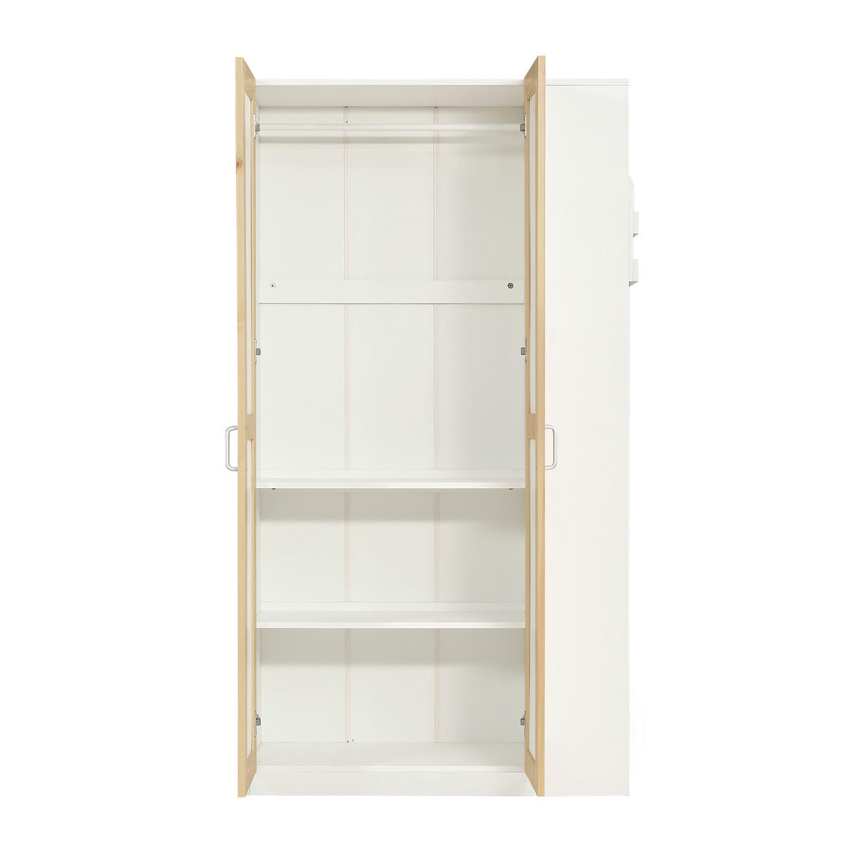 ETAGENBETT 90/200 cm Weiß, Natur - Ahornfarben/Weiß, Holz/Holzwerkstoff - Raumix