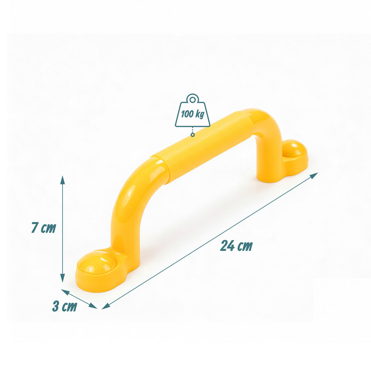 CHYTY Žluté 4dílná-sada - žlutá, plast (3/7cm) - Relaxdays