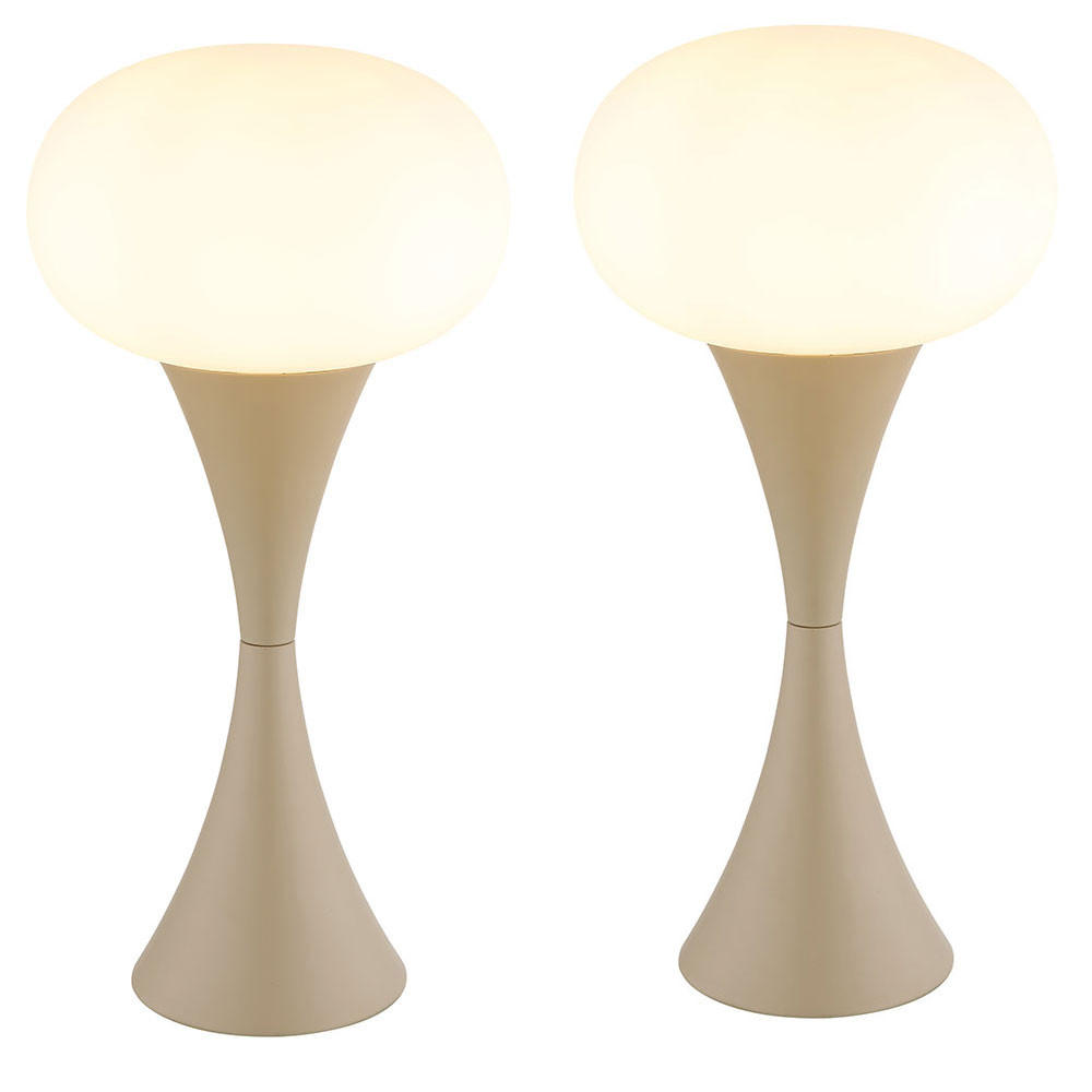 TISCHLEUCHTE Lula 2er Set Glas opal - Beige, Glas (18/18/36.9cm) - Globo Lighting