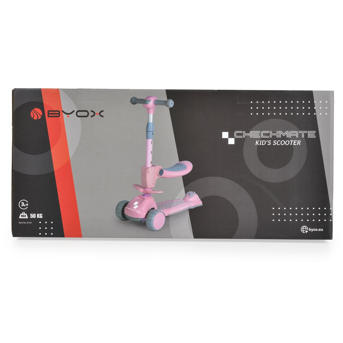 KINDERROLLER Checkmate 2 in 1 rosa Laufrad, Sound, Licht, Lenkerhöhe verstellbar - Rosa, Metall (57/27/62cm)