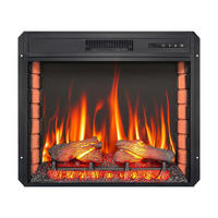 EINBAU-ELEKTROKAMINEINSATZ AF28S – Breite 77 cm, 3D-Flammeneffekt, Panoramaglas, Heizfunktion - Schwarz, Glas/Metall (76.8/60.5/19.5cm) - ArtiFlame