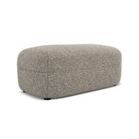 POUF Strukturstoff Stoff Beige - Greige/Beige, Kunststoff/Textil (92/40/48cm) - Makamii