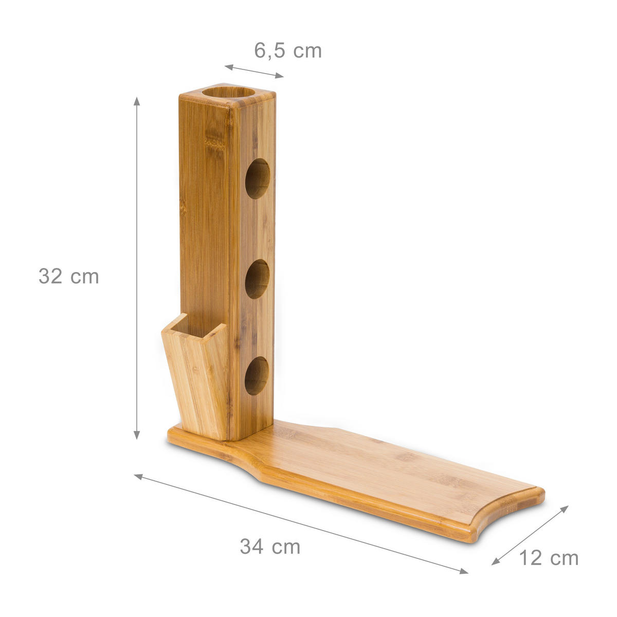 WEINSTÄNDER - Hellbraun, Holz (12/32/34cm) - Relaxdays