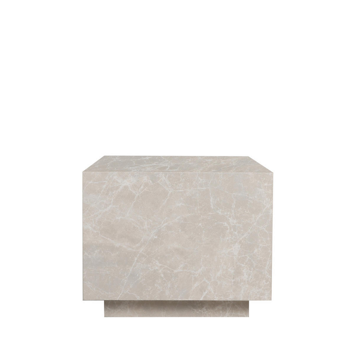 BEISTELLTISCH - Marmor - Beige - Einzelstück - Beige, Stein (40/40/45cm) - Drawer