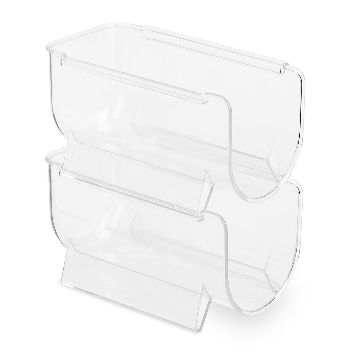 KÜHLSCHRANK-ORGANIZER Set - Transparent, Kunststoff (11/10.5/20.5cm) - Relaxdays
