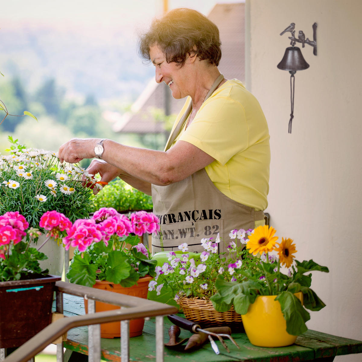 TÜRGLOCKE - Dunkelbraun, Metall (10/16/13cm) - Relaxdays