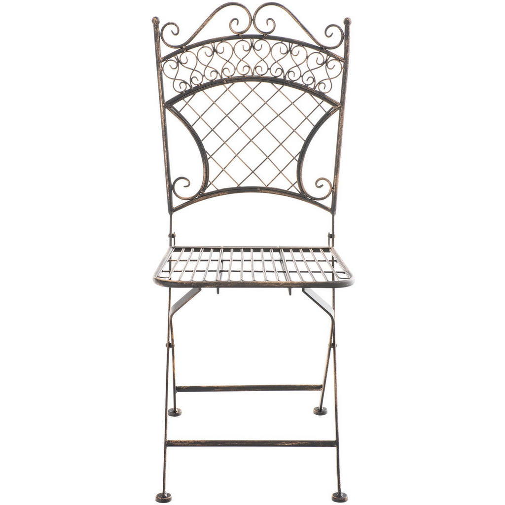 Thumbnail - CLP Gartenklappstuhl, Bronze, Metall, 42x94x40 cm, Gartenmöbel, Gartenstühle, Gartenklappstühle