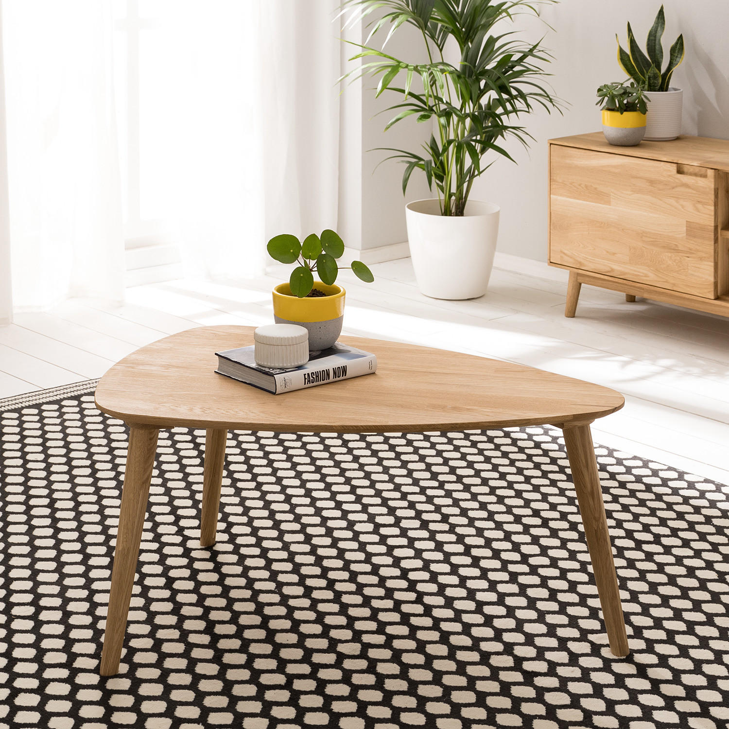 COUCHTISCH - Massivholz - Eichefarben/Braun, Holz (60/90/43cm) - home24