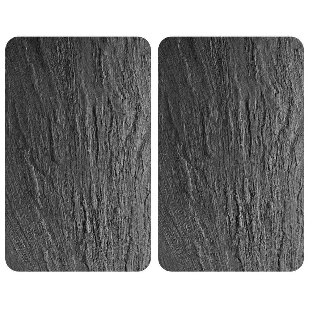 GLASSCHUTZPLATTEN für Herd - 2 Stück Slate Xl 52/40/0,5 cm - Anthrazit, Glas (40/0.5/52cm) - Wenko