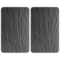GLASSCHUTZPLATTEN für Herd - 2 Stück Slate Xl 52/40/0,5 cm - Anthrazit, Glas (40/0.5/52cm) - Wenko