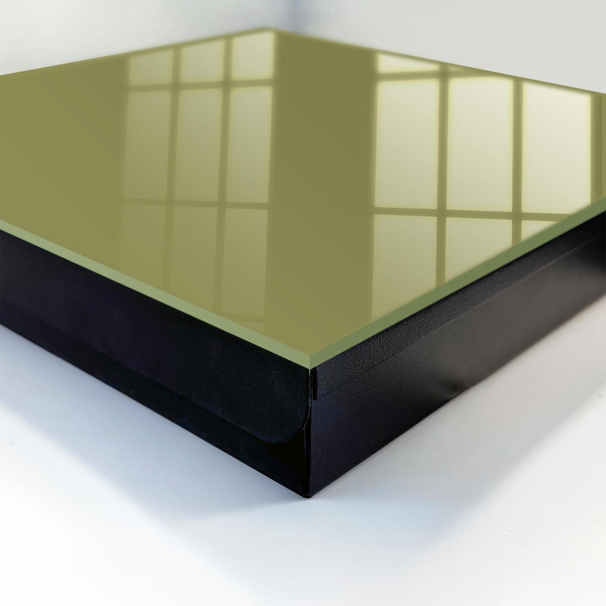 SCHLÜSSELBOX Schwarz 30x30 cm- Türöffnung nach rechts - Grünes Gras - Gelb, Metall (30/30/5cm) - TULUP
