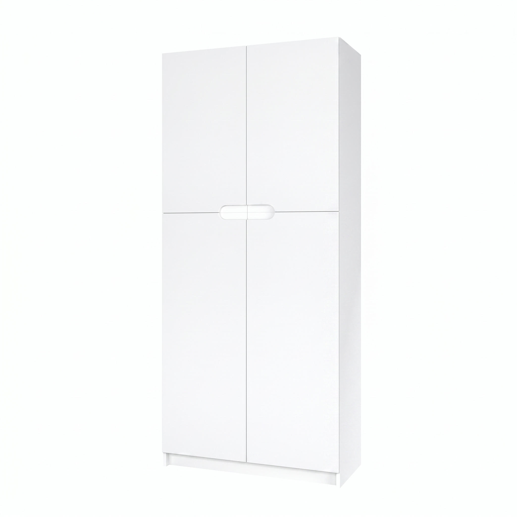 BÜROSCHRANK Logan Fronten in Weiß matt - Weiß, Holzwerkstoff (82/184/37cm) - Vladon