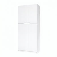 BÜROSCHRANK Logan Fronten in Weiß matt - Weiß, Holzwerkstoff (82/184/37cm) - Vladon
