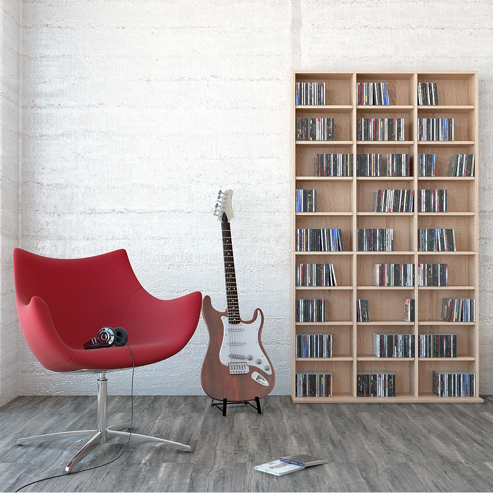 CD-REGAL Jukebox Sonoma 102 x 178 cm - Sonoma Eiche, Holzwerkstoff (102/178/16cm) - Vicco