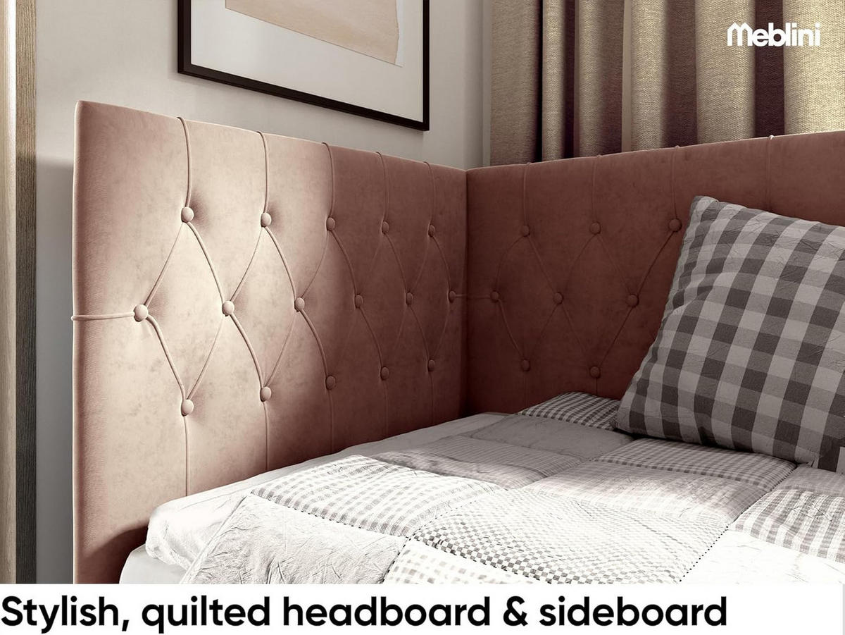 KINDERBETT FLIPPO 3 - Dunkelblau/Weiß, Holzwerkstoff (96/208cm) - Meblini