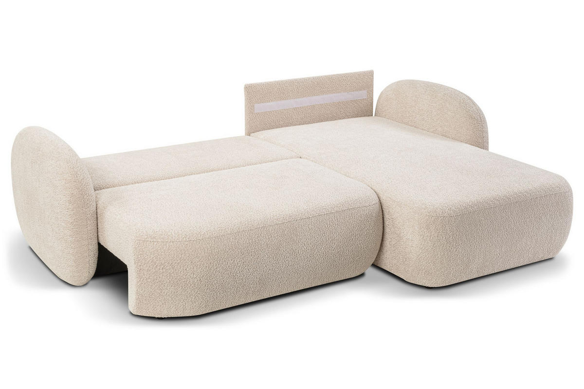 ECKSOFA Olena - Creme (Abriamo 3) - Creme, Holzwerkstoff (248/174cm)