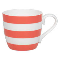 KAFFEEBECHER Stripes - Coral - Naturfarben, Keramik (0.43L) - Könitz