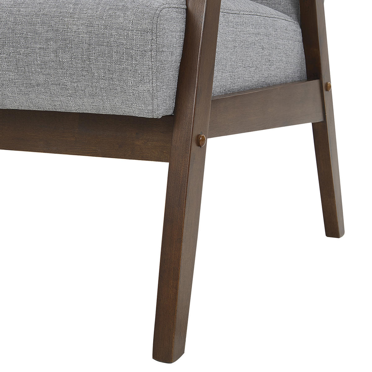 3-SITZER-SOFA Polsterbezug Grau Asnes - Hellgrau, Textil (158/80/80cm) - Beliani