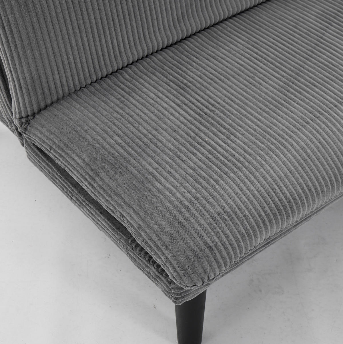 2-SITZER-SOFA aus Samt in Grau mit 3-fach verstellbarer Rückenlehne - Grau, Textil (84/67/167cm) - Modfu