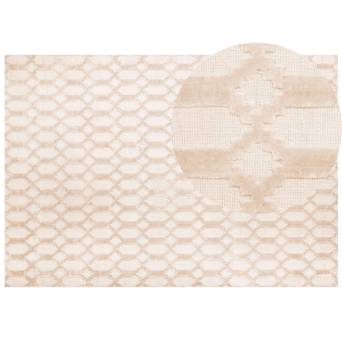 KURZFLOR-TEPPICH Cizre 230/160 cm - Beige, Naturmaterialen (160/230cm) - Beliani