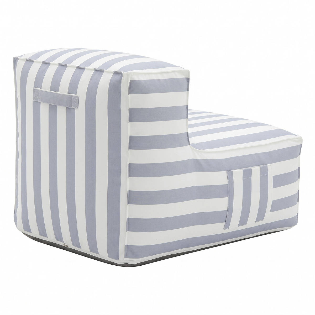 OUTDOOR Sitzsack SOFT mit Rückenlehne für Garten & Terrasse, Grau - Grau, Textil (70/75/100cm) - Muffo