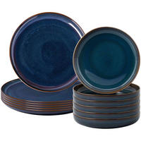 TAFELSERVICE Crafted Denim 12er Set - Dunkelblau, Keramik (1/1/1cm) - like.Villeroy & Boch