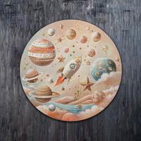 GEMÄLDE Sternenflug auf Keilrahmen 90 cm - Multicolor, Holz (90/90cm) - YS-art gallery