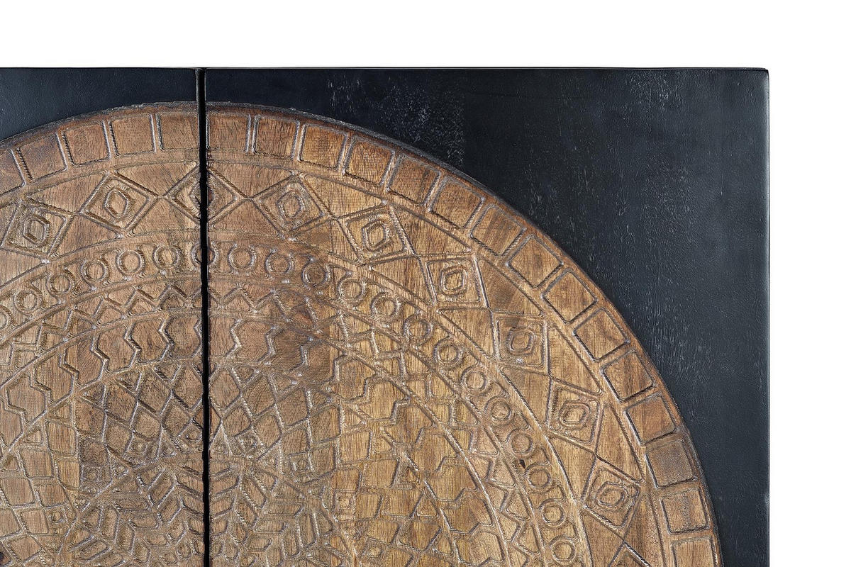 HIGHBOARD aus Mangoholz und Metall - Dunkelbraun, Holz (45/143/100cm) - Giner y Colomer