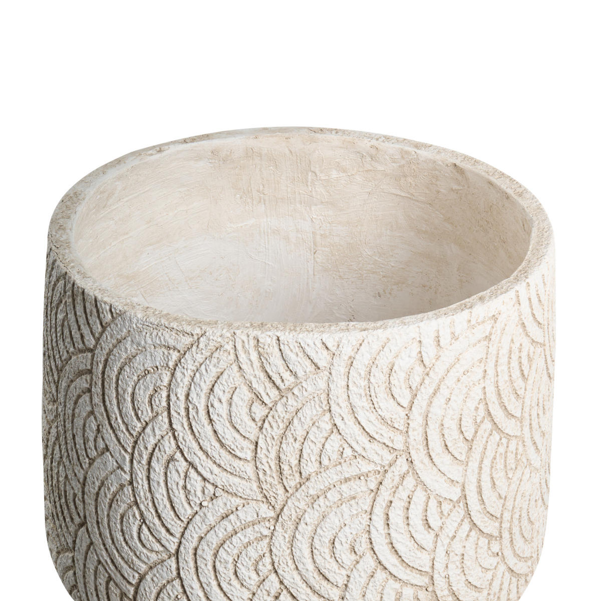 BLUMENKÜBEL Beige Eriros - Beige, Keramik (29cm) - Beliani