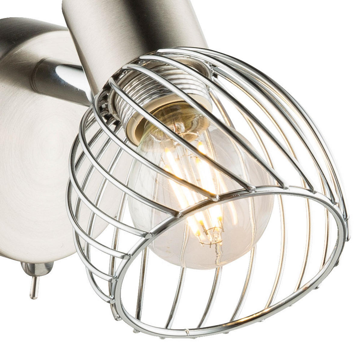 WANDLEUCHTE TEXAS Chrom Silber - Silberfarben, Metall (8/12/12cm) - Globo Lighting