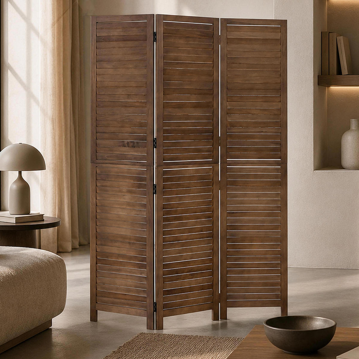 PARAVENT C30B Braun - Braun, Holz (120/180/6cm) - MCW