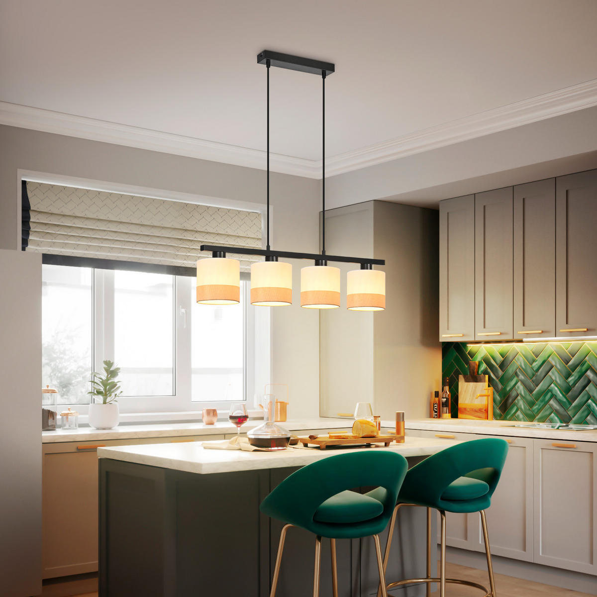 PENDELLEUCHTE Irving 30/5/120 cm - Weiß, Metall (30/5/120cm) - ZMH