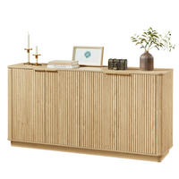 SIDEBOARD 160/40/80 cm Eiche aus MDF mit 4 Türen und Stauraum - Eichefarben, Holzwerkstoff (160/80/40cm) - OKWISH