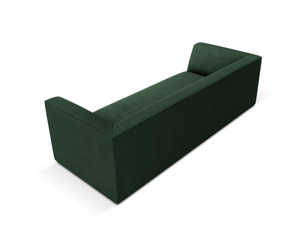 SOFA Ruby aus strukturiertem Stoff grün 3 Sitzplätze - Grün, Textil (93/69/232cm) - Micadoni