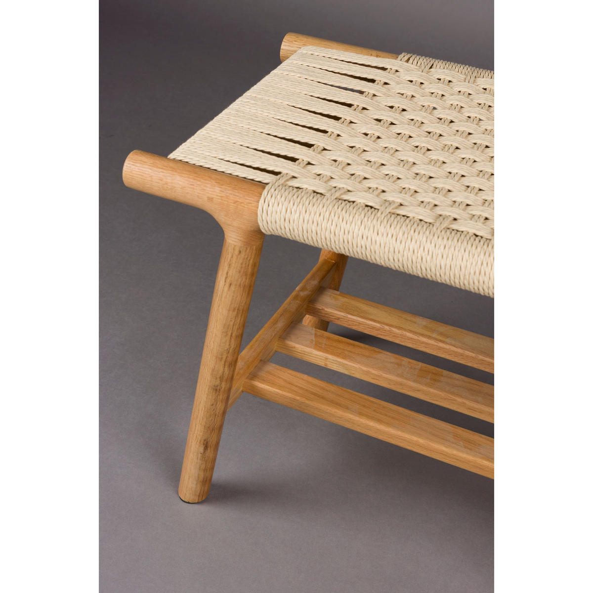 HOCKER Kintaro Natur - Beige/Naturfarben, Holz (60/43/35cm) - Dutchbone
