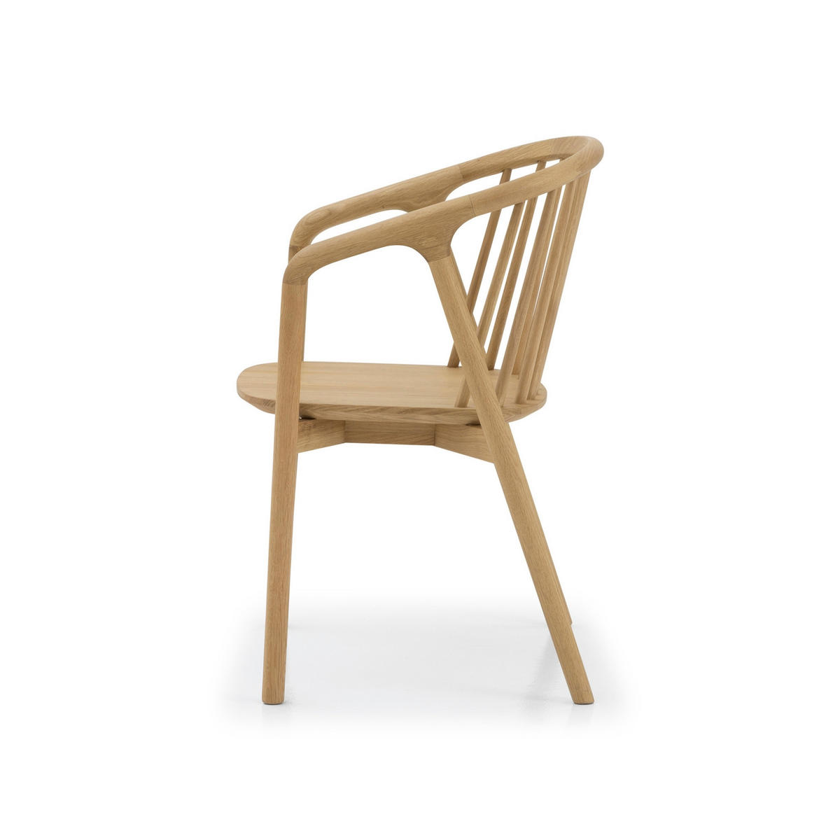 ESSZIMMERSTUHL Saga, Natur Eiche - Beige, Holz (54/80/55cm) - WOODEK