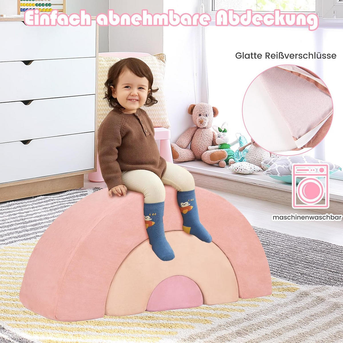 KLETTERBOGEN Pink - Pink, Kunststoff (41/49/112cm) - COSTWAY