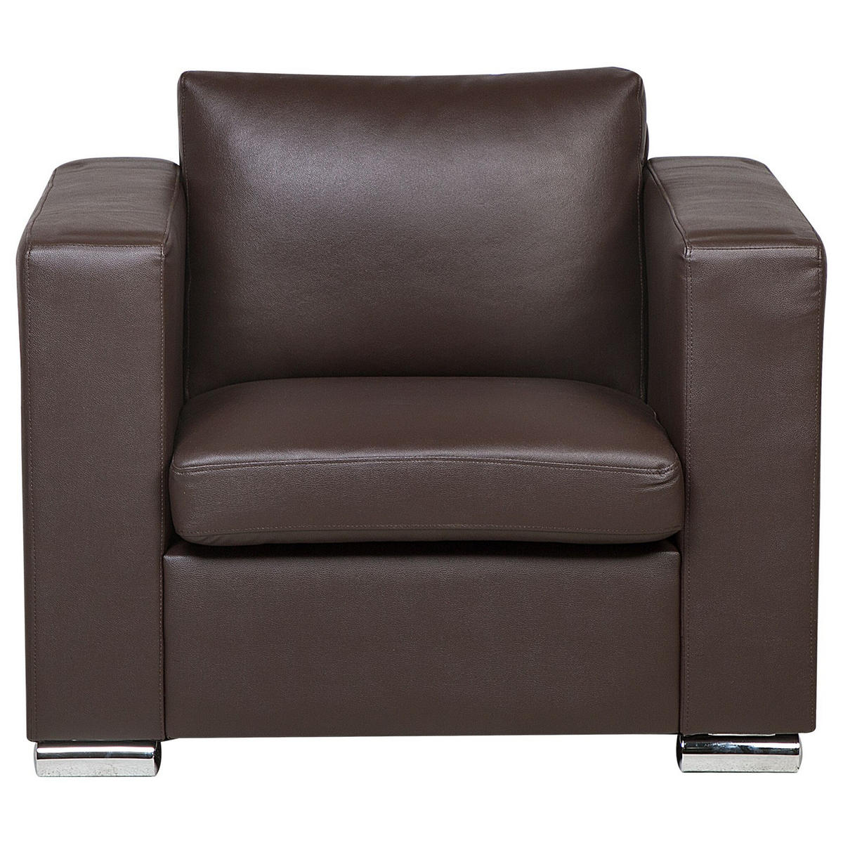 SESSEL Leder braun Helsinki - Braun, Leder (96/72/76cm) - Beliani