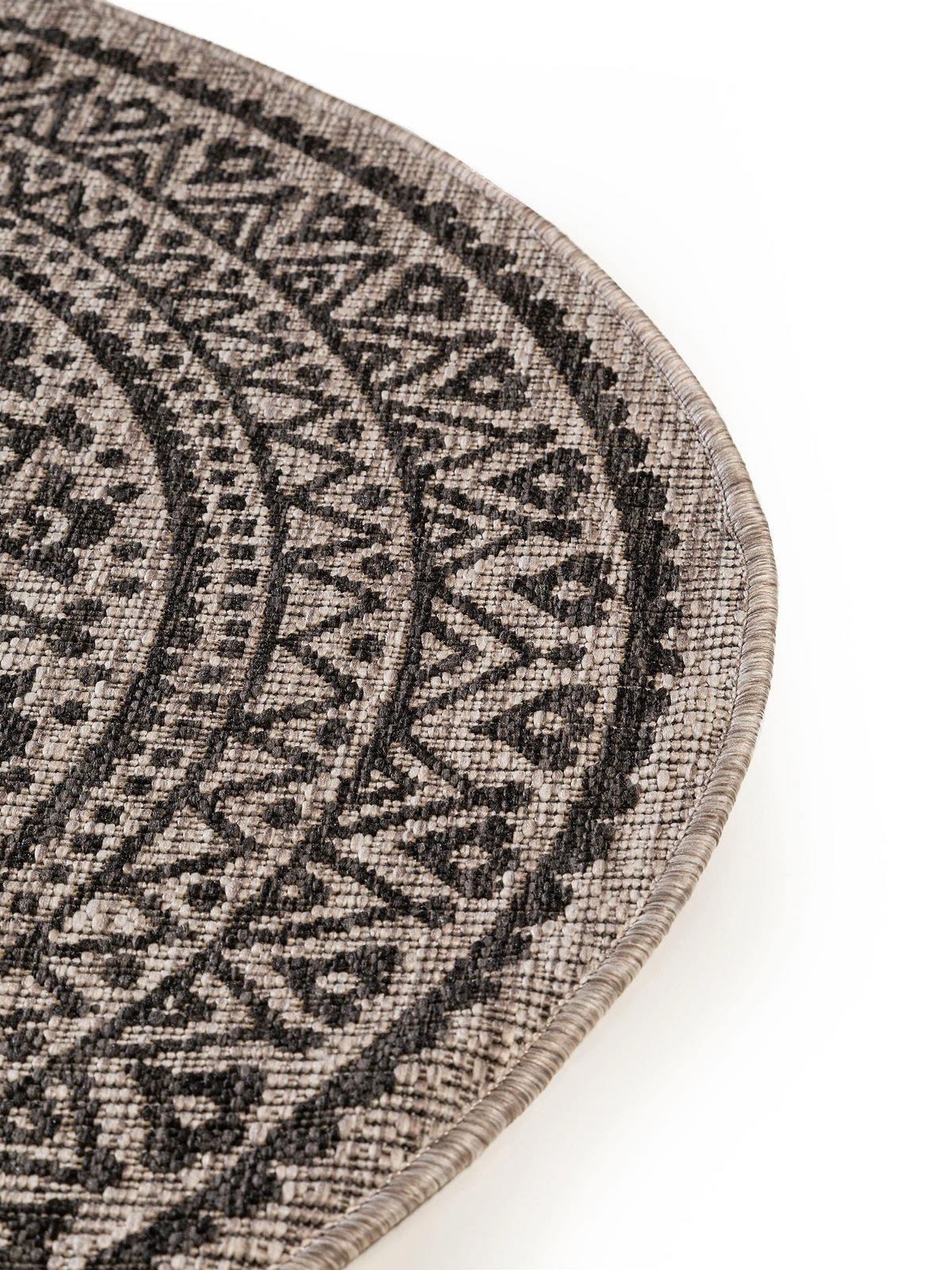 OUTDOORTEPPICH rund Cleo Beige/Braun ø 150 cm rund - Beige, Textil (150/150cm) - benuta Nest