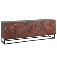 SIDEBOARD DUNE Akazie Braun 175cm - Schwarz/Braun, Holz/Metall (175/76/40cm) - riess-ambiente